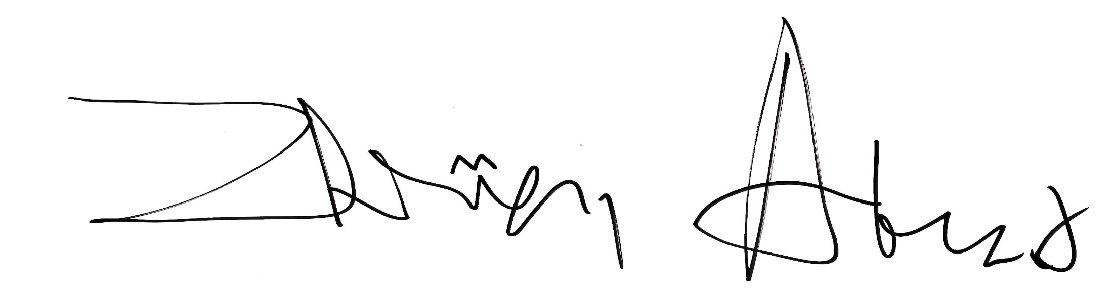Alder Zhang’s handwritten signature