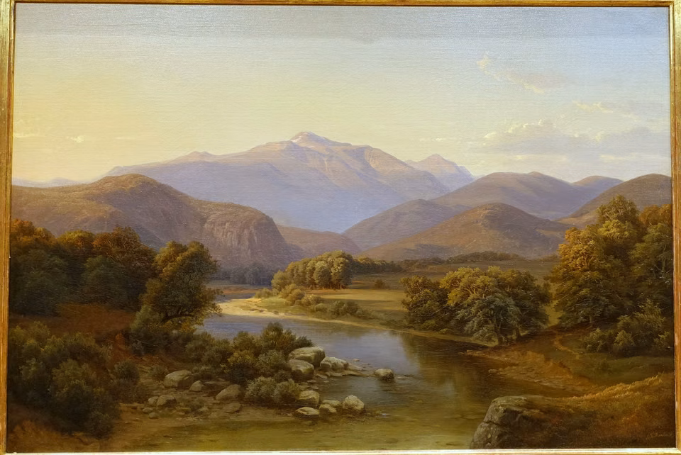 Mount Washington, 1857 · Painting detail within the state outline