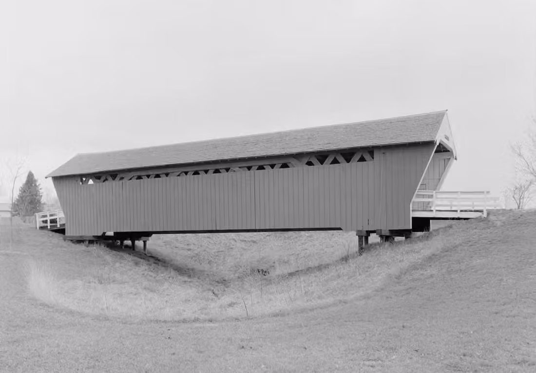 Imes Covered Bridge · Historic building survey photograph by Jet Lowe