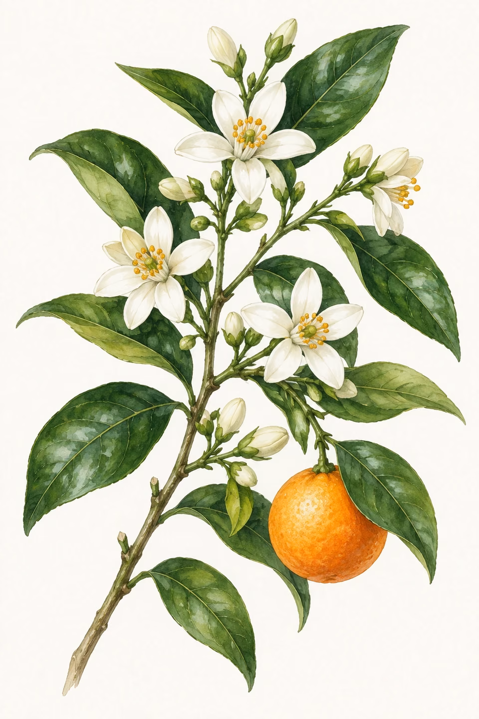 Orange blossom · State flower illustration