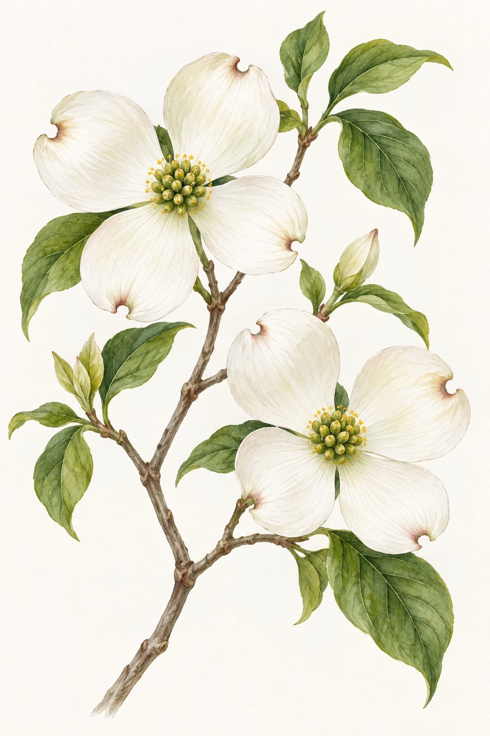 Flowering dogwood · State flower illustration