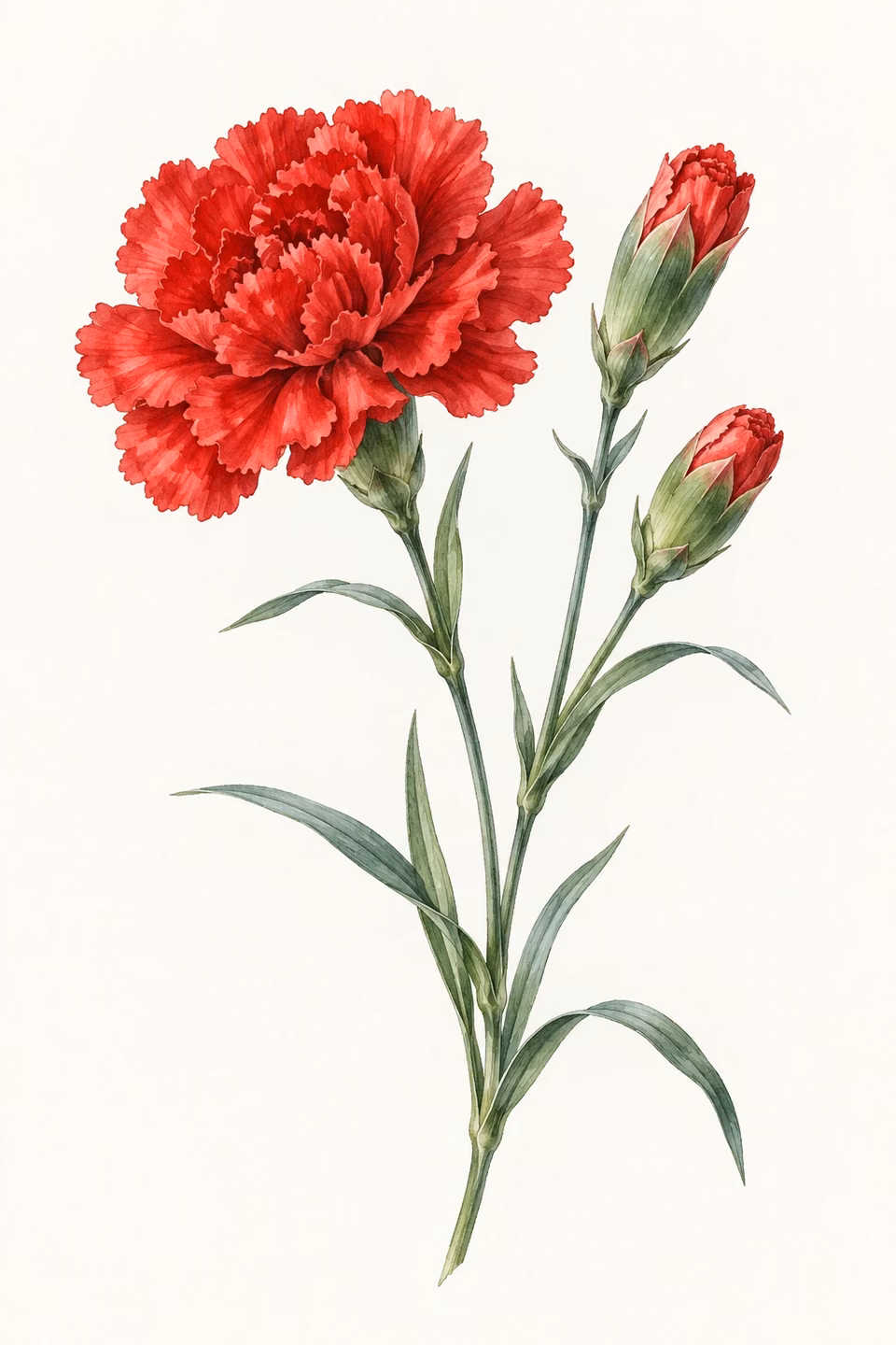 Scarlet carnation · State flower illustration