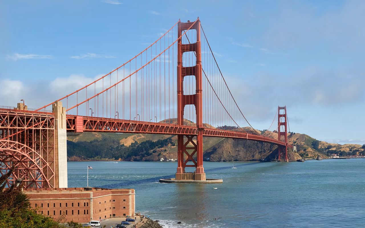 Golden Gate Bridge, San Francisco · Crossing the entrance to the bay