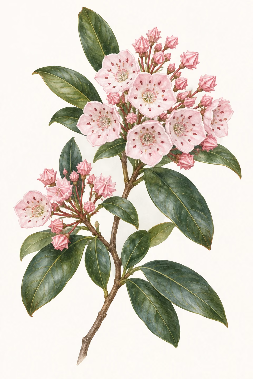 Mountain laurel · State flower illustration