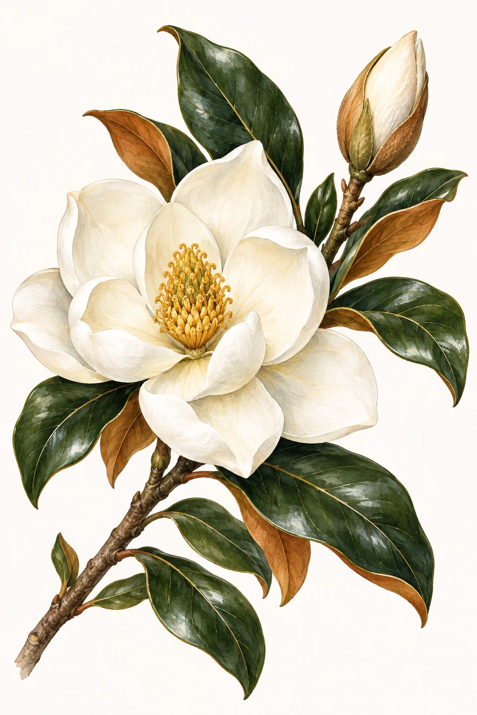 Magnolia · State flower illustration