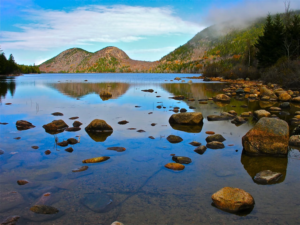 Acadia National Park · Jordan Pond and the Bubbles