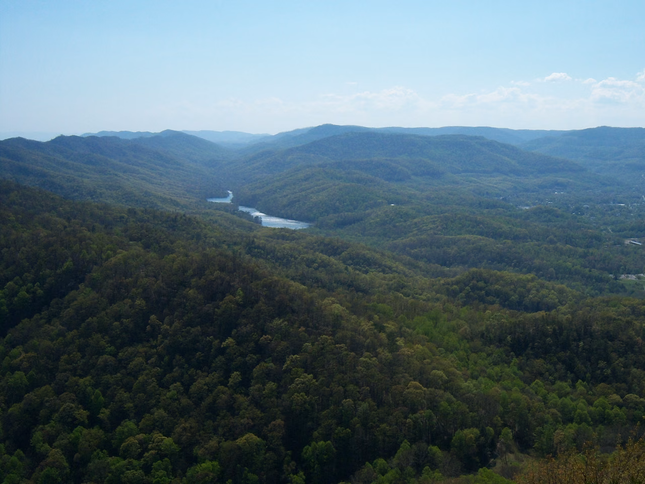 Cumberland Gap · Mountains and valleys from Pinnacle Overlook