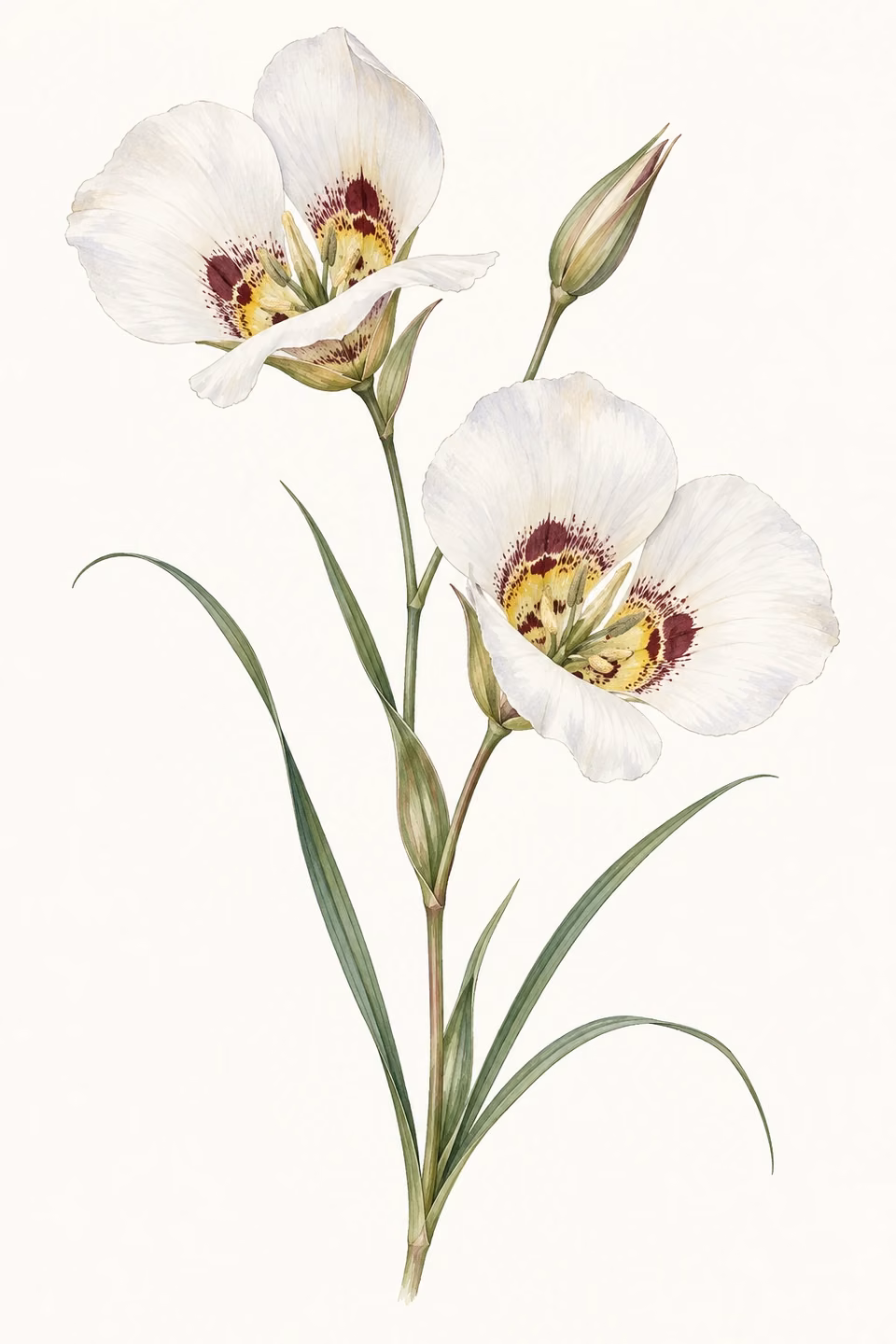 Sego lily · State flower illustration
