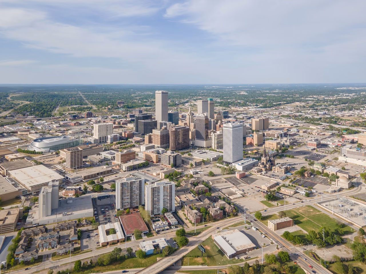 Tulsa City Center · City Aerial Shot
