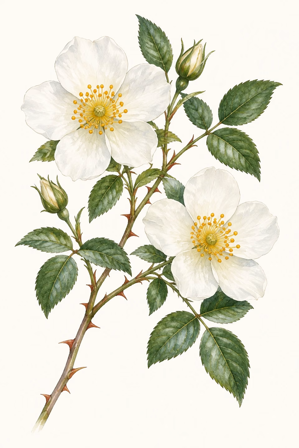 Cherokee rose · State flower illustration