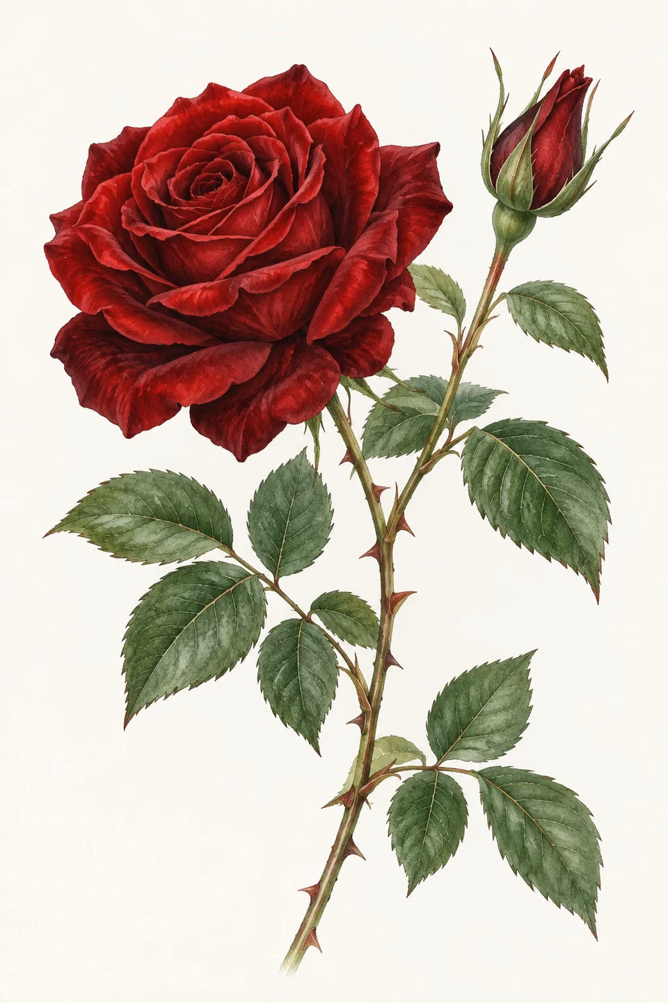 Oklahoma rose · State flower illustration