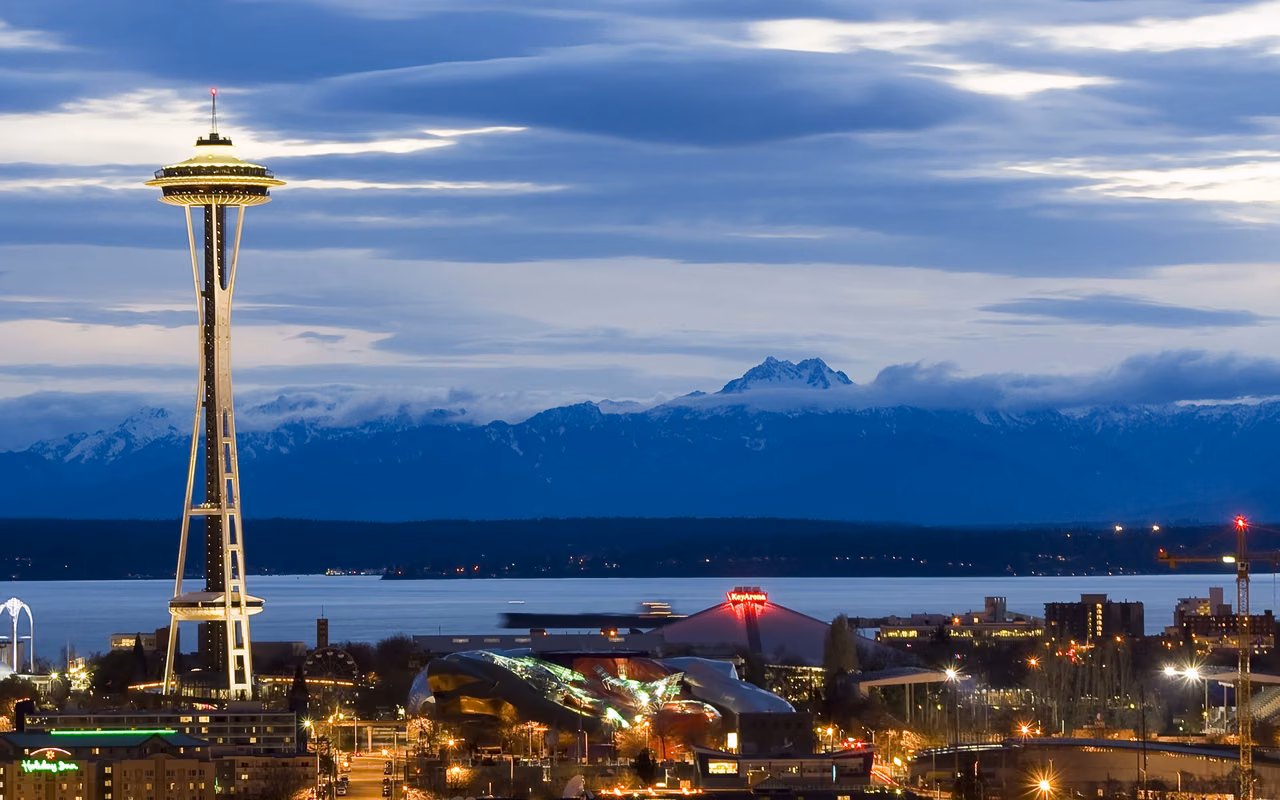 Seattle Center after dark · Culture and public space