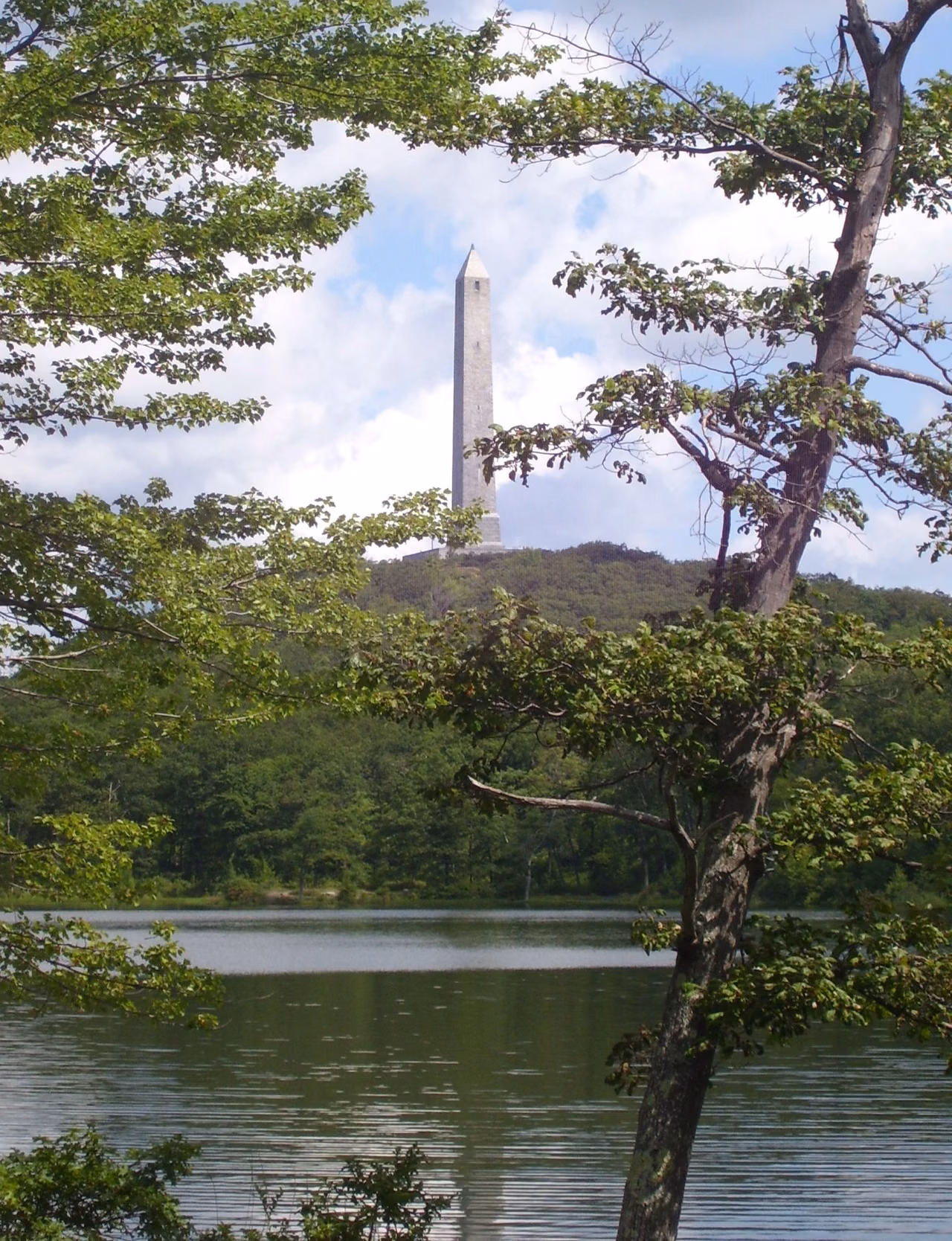 High Point State Park · Lake Marcia and the monument