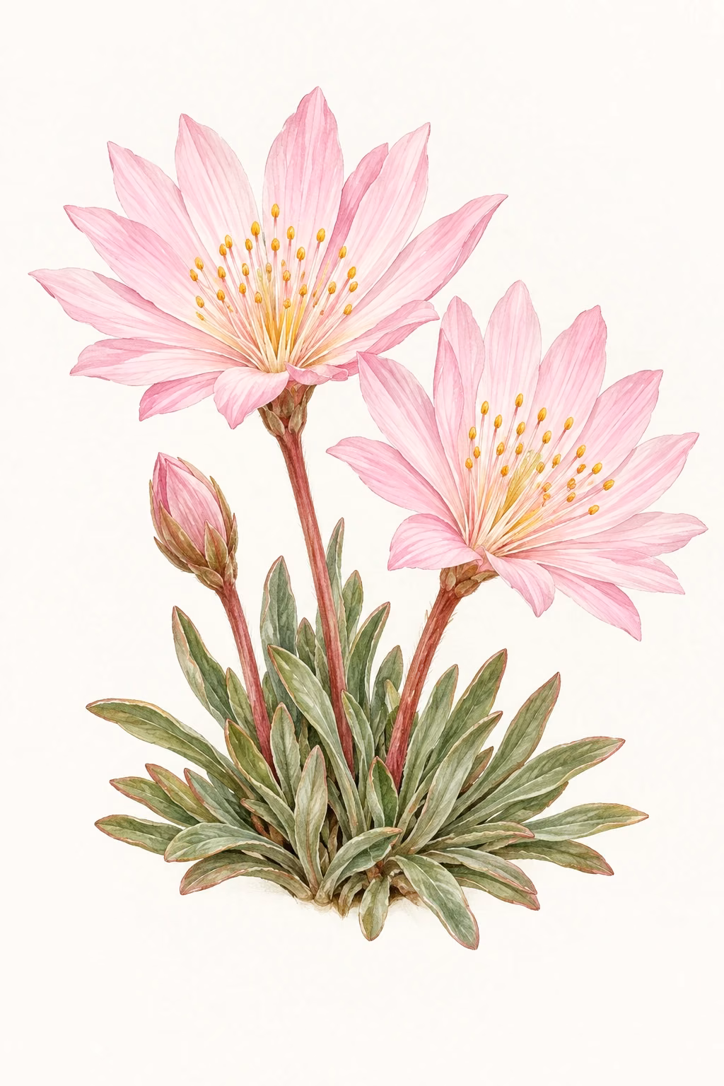 Bitterroot · State flower illustration