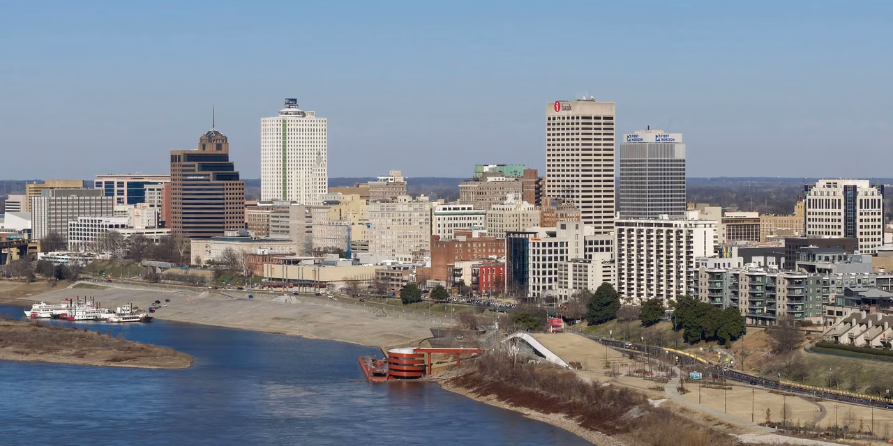 Memphis skyline · A city on the Mississippi