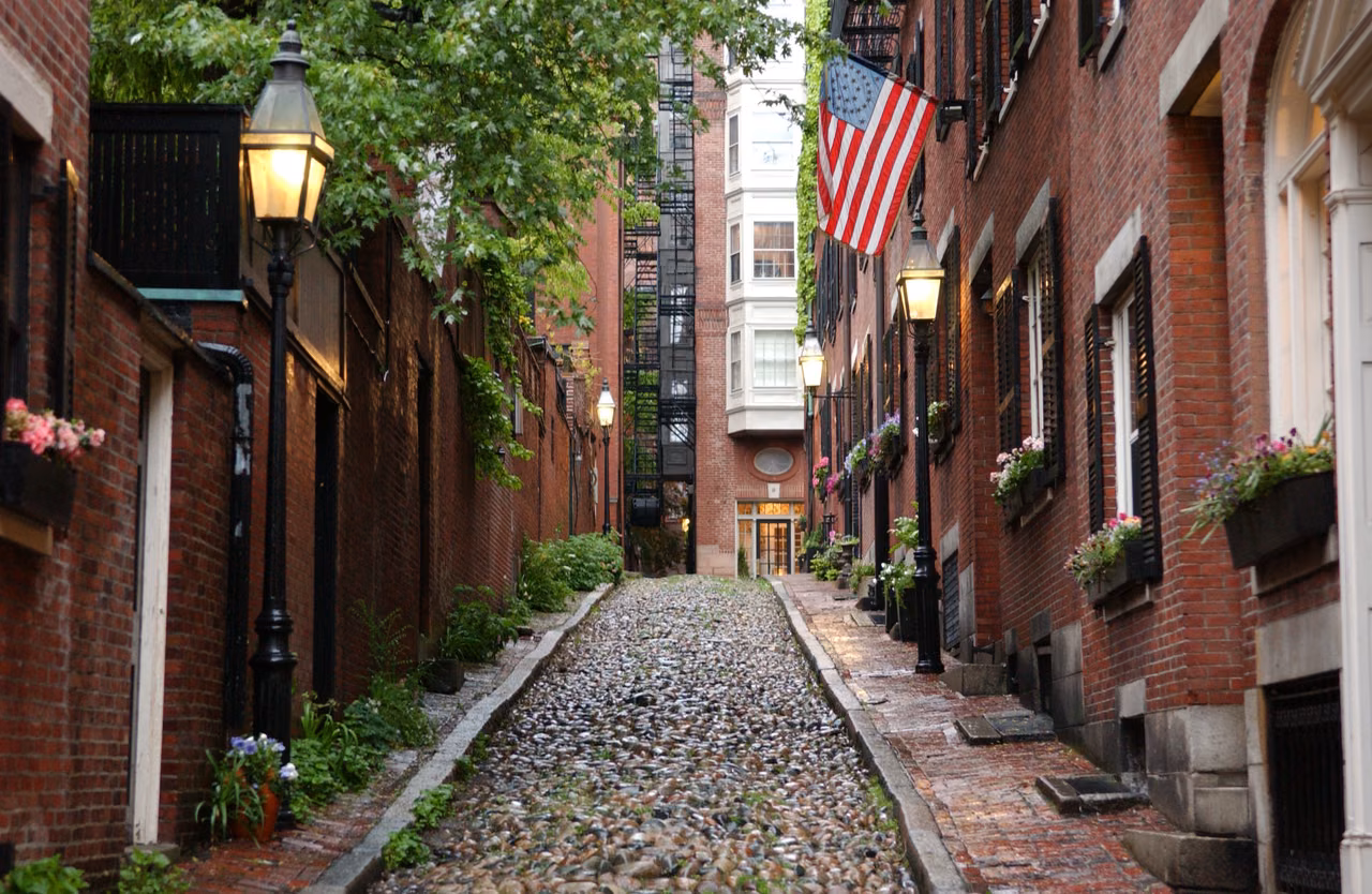 Beacon Hill, Boston · Brickwork and neighborhood streets