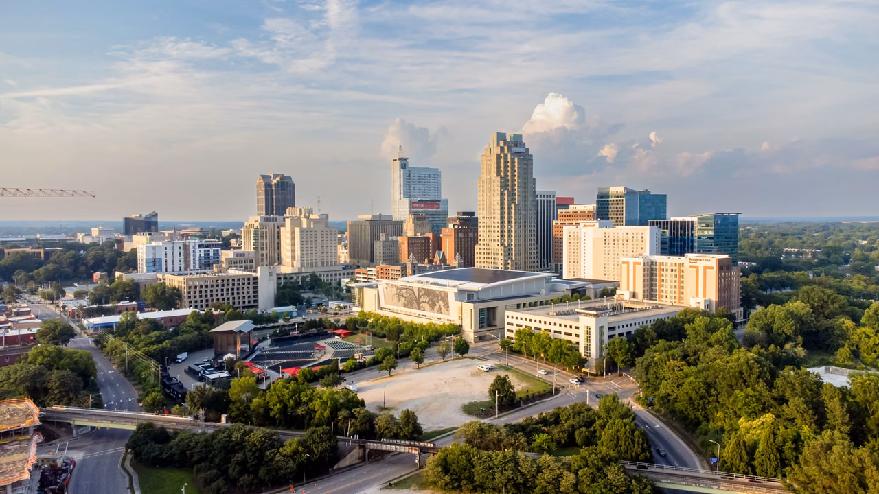 Raleigh skyline · North Carolina state capital
