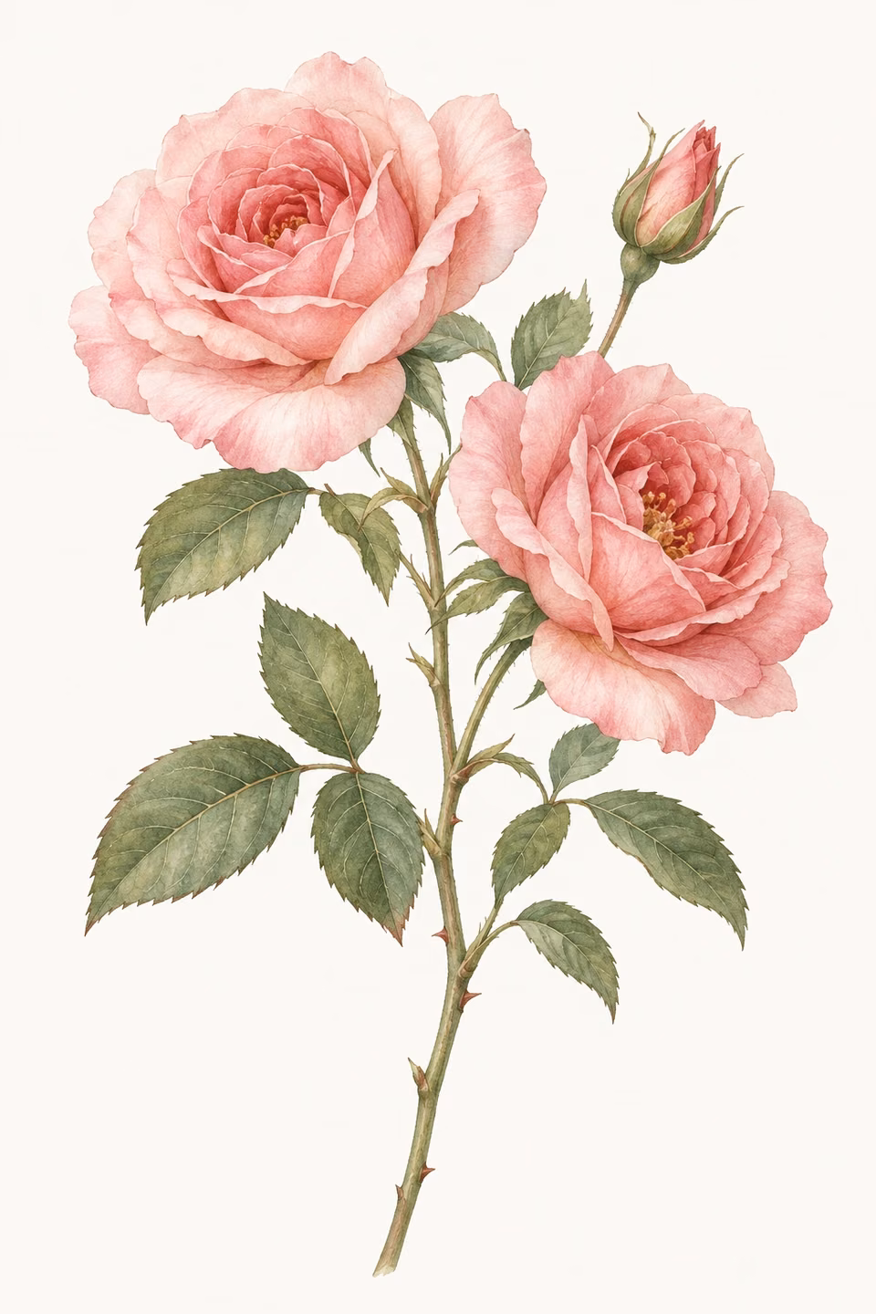 Rose · Watercolor illustration