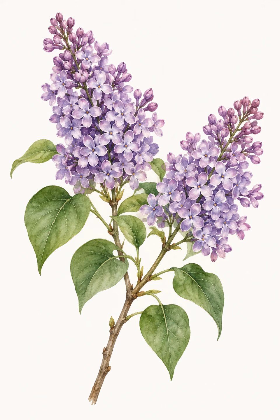 Purple lilac · State flower illustration